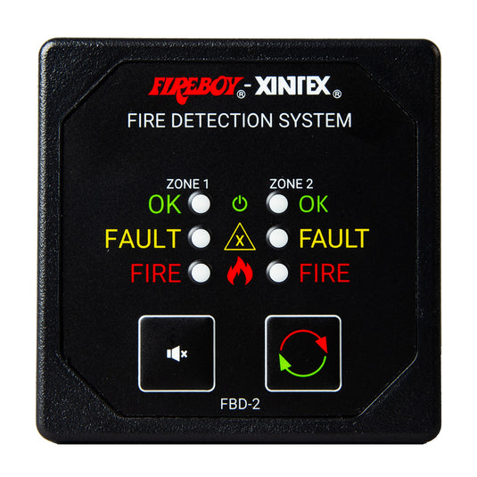 Fireboy-Xintex Two Zone Detection  Alarm Panel - 2-5/8