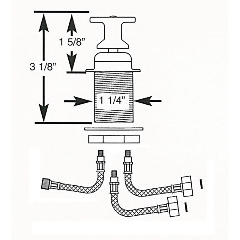 Load image into Gallery viewer, Scandvik T-Handle Shower Mixer Control [10617P]
