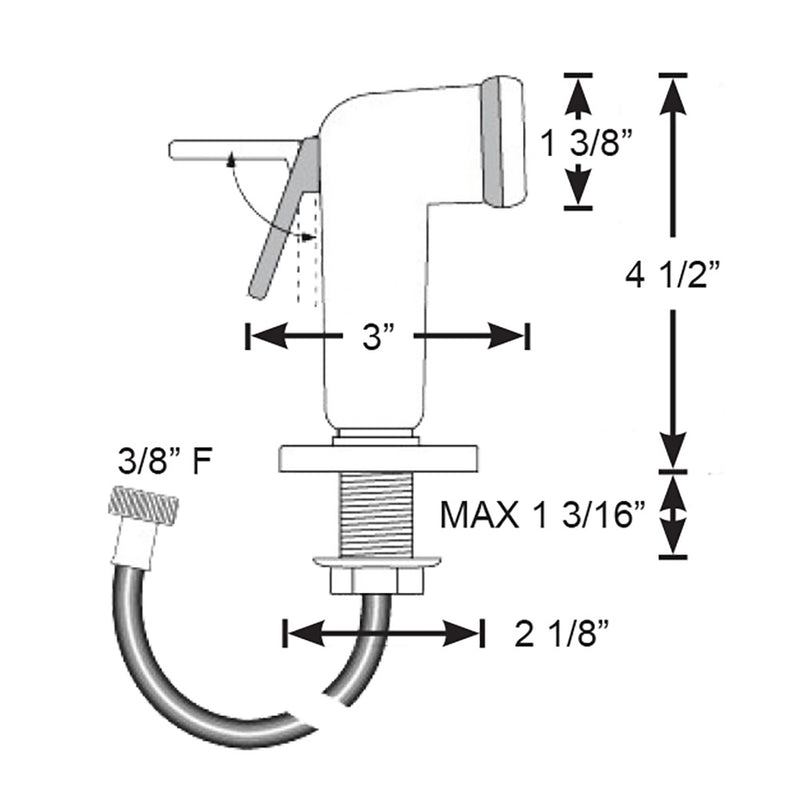 Load image into Gallery viewer, Scandvik Straight Handle Pull Out Sprayer - White w/6 Hose [10196P]
