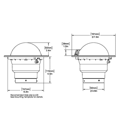 Ritchie SS-5000 SuperSport Compass - Flush Mount - Black [SS-5000]