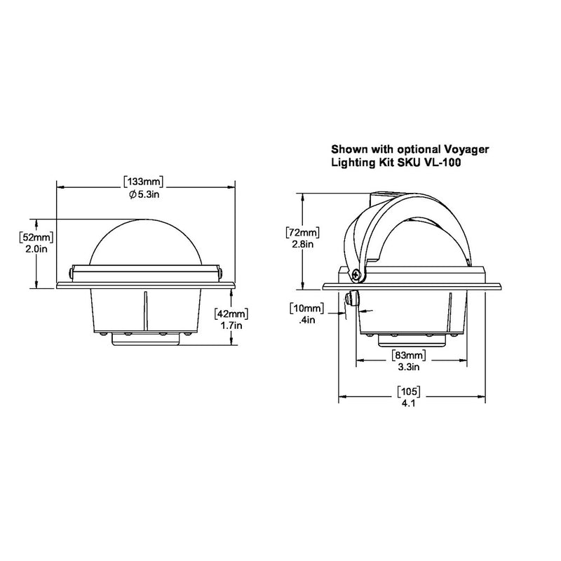 Load image into Gallery viewer, Ritchie RU-90 Voyager Compass - Flush Mount - Black [RU-90]
