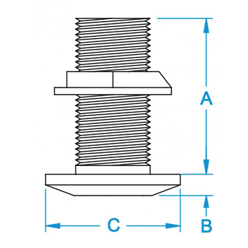 Load image into Gallery viewer, GROCO 2-1/2&quot; Bronze Thru-Hull Fitting w/Nut [TH-2500-W]
