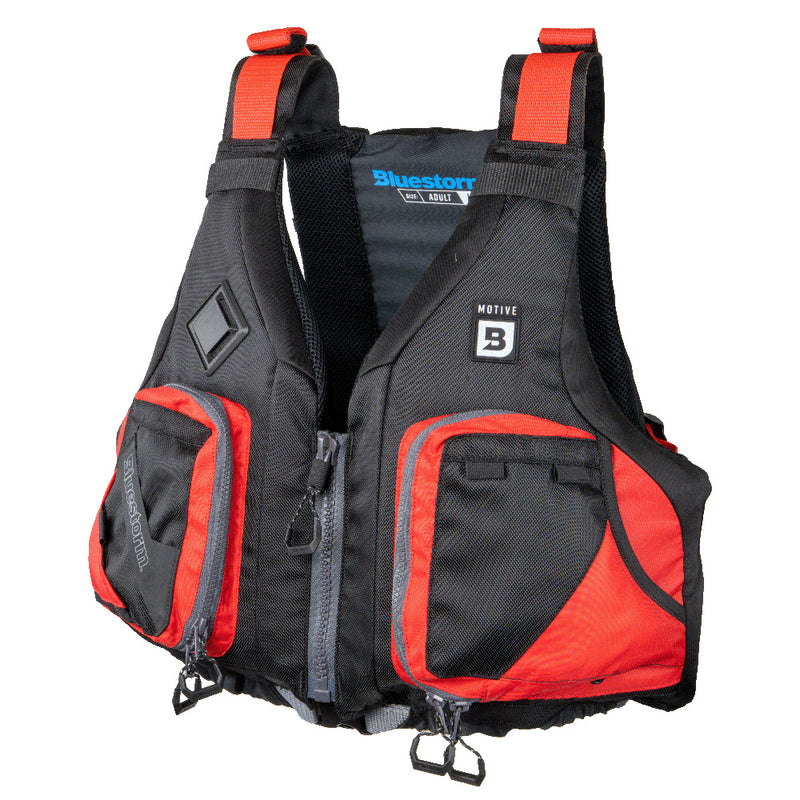 Load image into Gallery viewer, Bluestorm Motive Kayak Fishing Vest - Nitro Red - S/M [BS-248-RDD-S/M]
