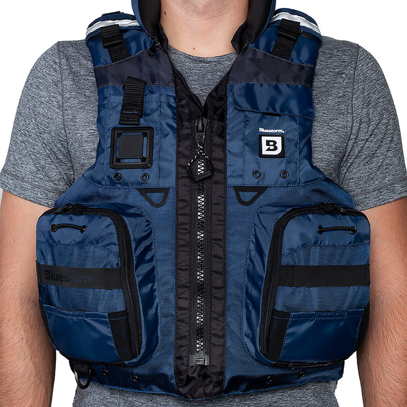 Load image into Gallery viewer, Bluestorm Classic Adult Fishing Life Jacket - Deep Blue - S/M [BS-70B-NAV-S/M]
