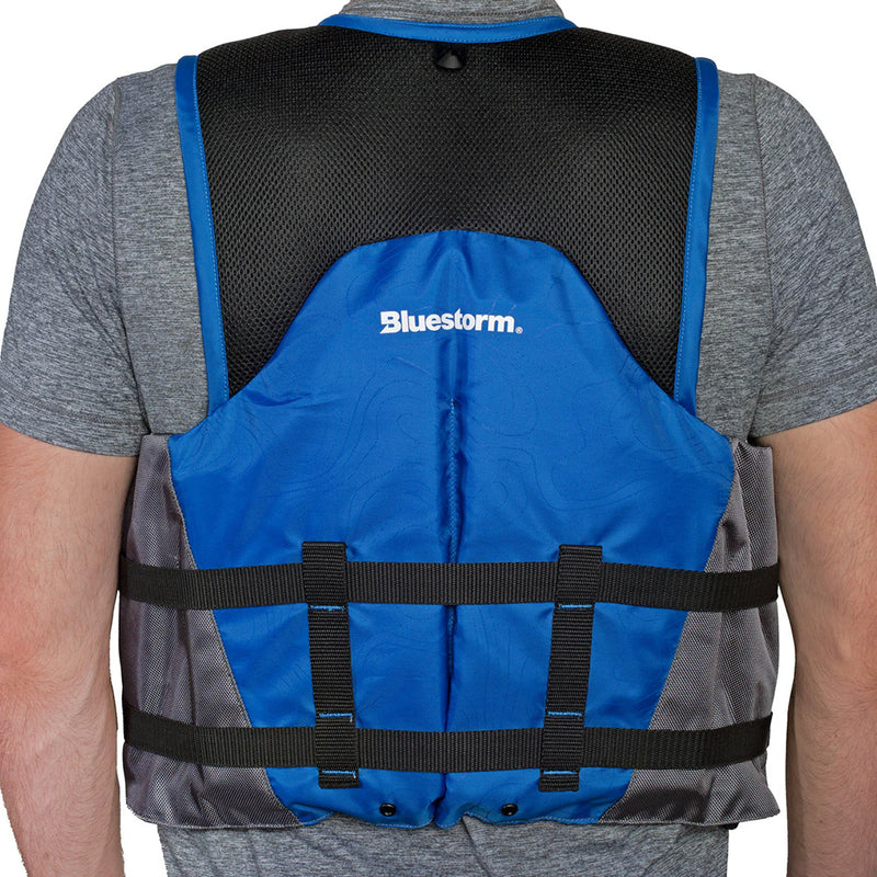 Load image into Gallery viewer, Bluestorm Sportsman Adult Mesh Fishing Life Jacket - Deep Blue - L/XL [BS-105-BLU-L/XL]
