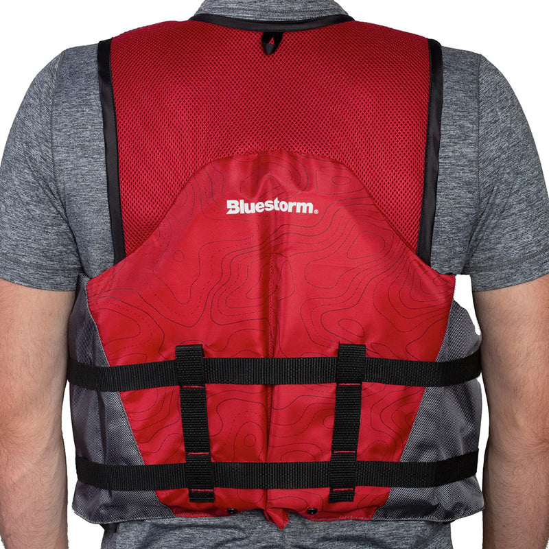 Load image into Gallery viewer, Bluestorm Sportsman Adult Mesh Fishing Life Jacket - Nitro Red - S/M [BS-105-FDC-S/M]
