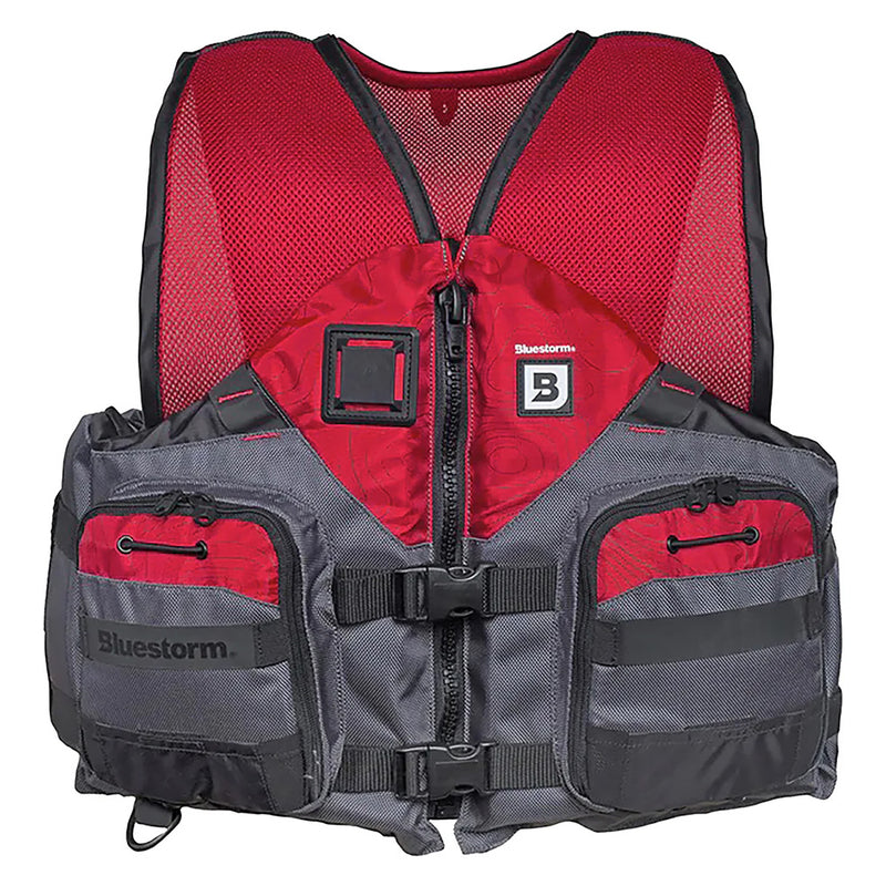 Load image into Gallery viewer, Bluestorm Sportsman Adult Mesh Fishing Life Jacket - Nitro Red - L/XL [BS-105-FDC-L/XL]
