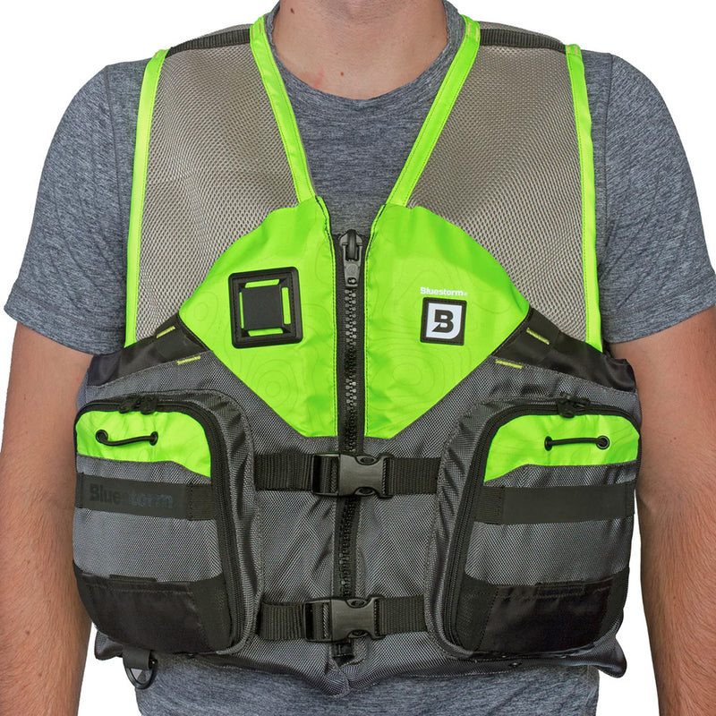 Load image into Gallery viewer, Bluestorm Sportsman Adult Mesh Fishing Life Jacket - Hi-Vis - S/M [BS-105-HVS-S/M]
