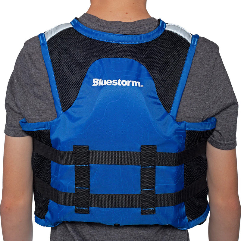 Load image into Gallery viewer, Bluestorm Sportsman Youth Mesh Fishing Life Jacket - Deep Blue [BS-105-NAV-Y]
