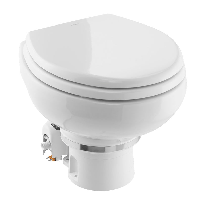 Load image into Gallery viewer, Dometic MasterFlush MF 7120 - White - Electric Macerating Toilet w/Orbit Base  Slow Close Seat - Freshwater - 12V [9610007270]
