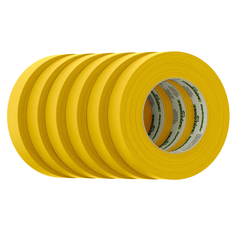 Load image into Gallery viewer, FrogTape CP 225 Medium-High Adhesion Masking Tape - 24MM x 55M x 6-Pack - Gold - Rated for 225F [105320]
