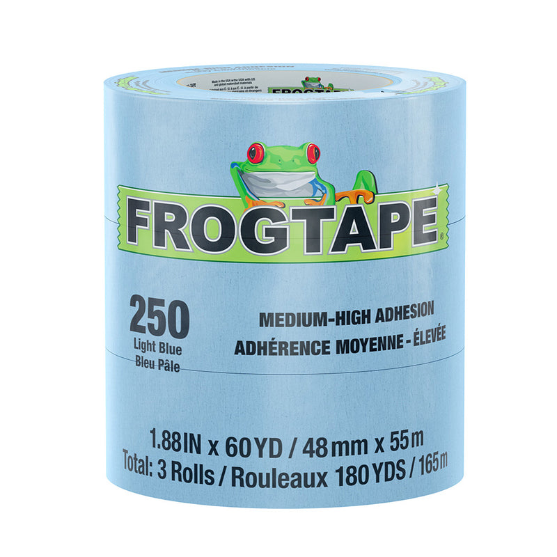 Load image into Gallery viewer, FrogTape CP 250 Medium-High Adhesion Masking Tape - 48MM x 55M x 3-Pack - Light Blue - Rated for 250F [105329]
