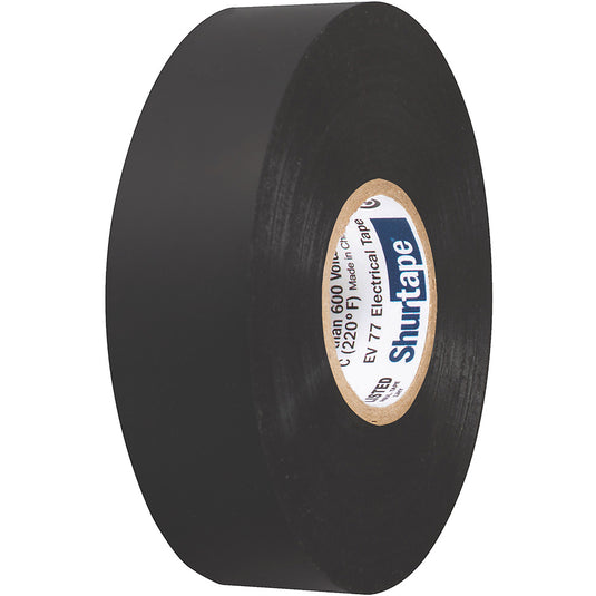 Shurtape EV 077B Professional Grade Black Electrical Tape f/Insulating  Splicing - 3/4