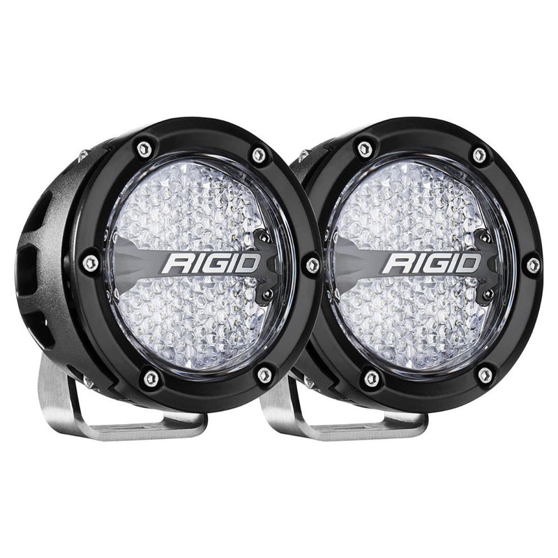 Load image into Gallery viewer, RIGID Industries 360-Series RGBW 4&quot; Offroad Lamp Diffused Beam w/RGBW Backlight Pods - Set of 2 [36400]
