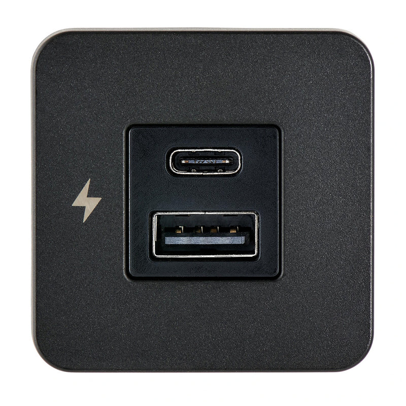Load image into Gallery viewer, Scanstrut TILE USB-A/USB-C Interior Charging Socket - 12/24V - Black Bezel [SC-TILE-10]
