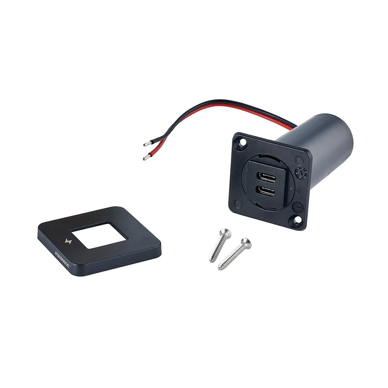 Load image into Gallery viewer, Scanstrut TILE USB-C Interior Charging Socket - 12/24V - Black Bezel [SC-TILE-20]
