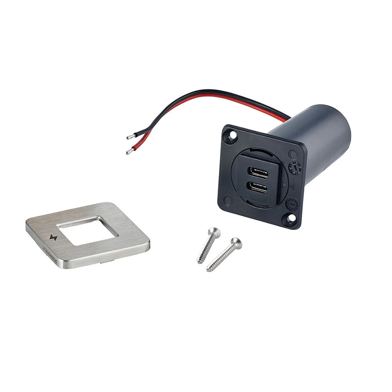 Load image into Gallery viewer, Scanstrut TILE USB-C Interior Charging Socket - 12/24V - Stainless Steel Bezel [SC-TILE-21]
