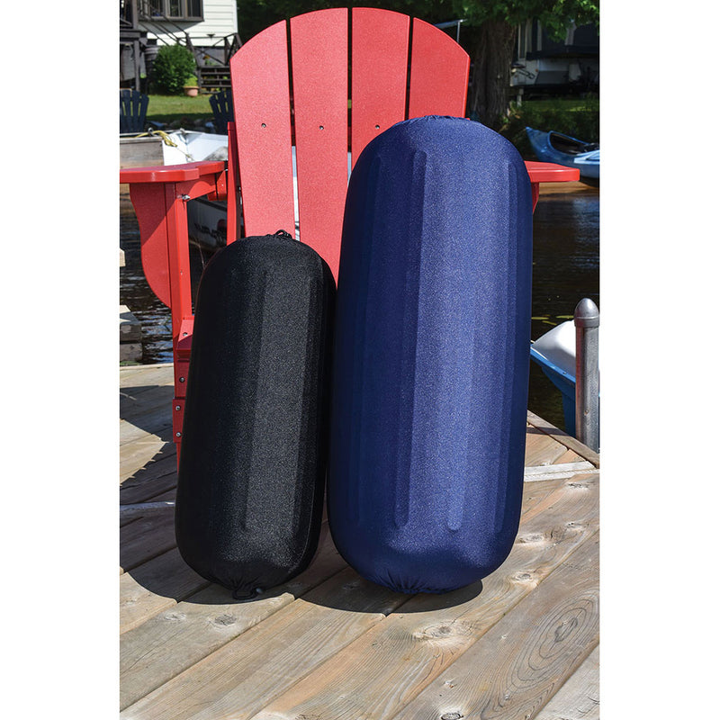 Load image into Gallery viewer, Dock Edge Reversible Fender Cover - Black/Blue - Large [DE965069F]
