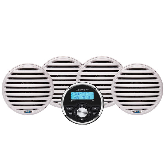 Aquatic AV Economy Gauge Stereo/Speakers Kit - White [EG200]