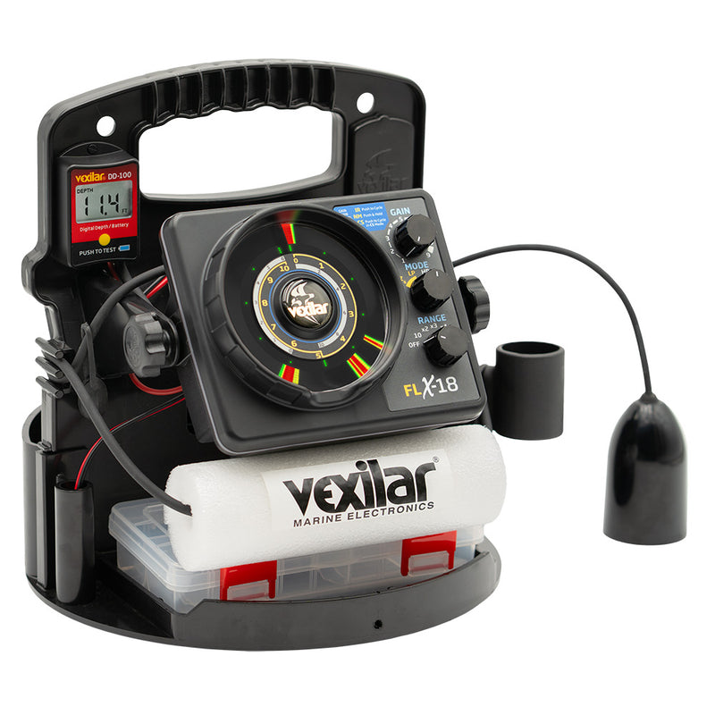 Load image into Gallery viewer, Vexilar FLX-18 Pro Pack II Fishing System w/12 Degree Ice-Ducer  DD-100 [PPX1812]
