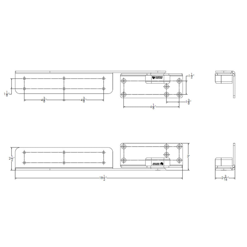 Load image into Gallery viewer, TACO Command Ratchet Hinge - 18-1/2&quot; - 316 Stainless Steel Polished w/Hard Stop [H25-0048]
