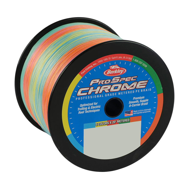 Load image into Gallery viewer, Berkley Prospec Chrome 5 x 20&#39; Metered Braid - 50lb - 3500yd [1621891]
