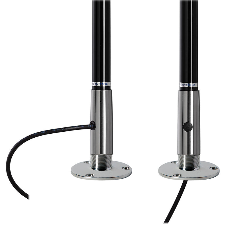 Load image into Gallery viewer, Scout 4&#39; Black VHF Antenna 3dB Stainless Steel Ferule w/5M RG-58 Includes PL-259 [PF AN NVHF00045T]
