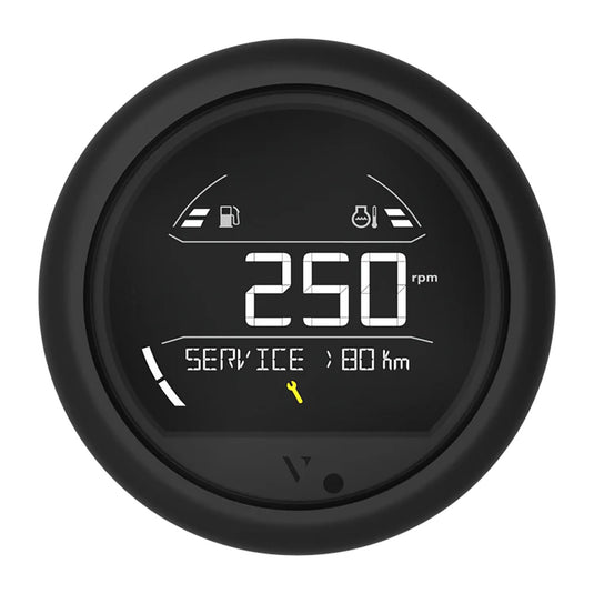 Veratron VL Digital 85 w/Round Black Bezel [B00205802]