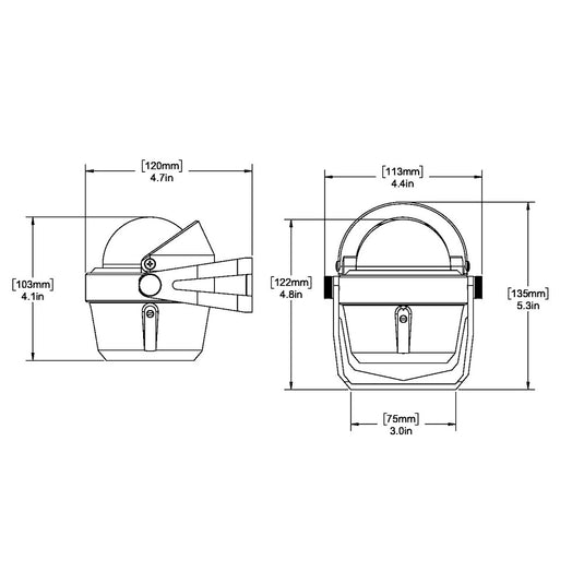 Ritchie B-51W Explorer Compass - Bracket Mount - White [B-51W]