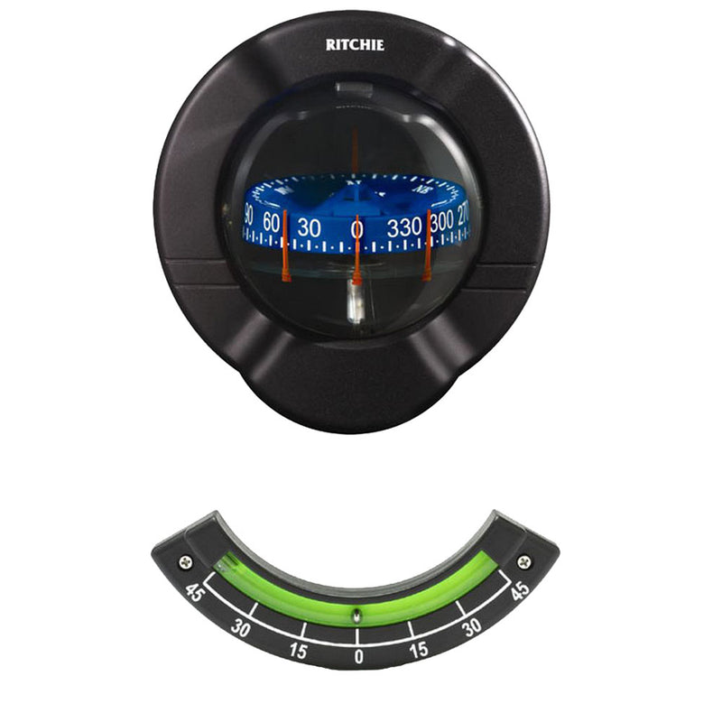 Load image into Gallery viewer, Ritchie SR-2 Venture Sail Boat Compass w/Clinometer - Bulkhead Mount - Black [SR-2]
