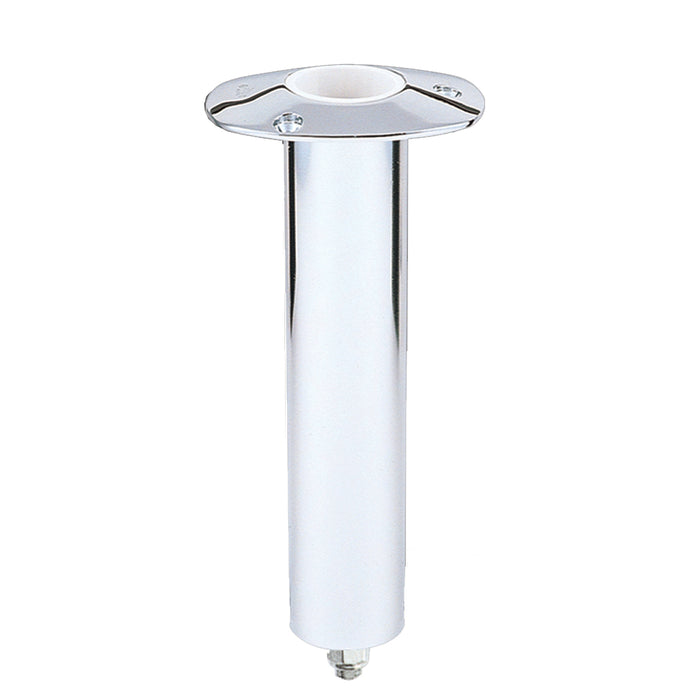 Lee's 0 Degree Stainless Steel Swivel Base Flush Mount Rod Holder - Extra Long Tube 2.25