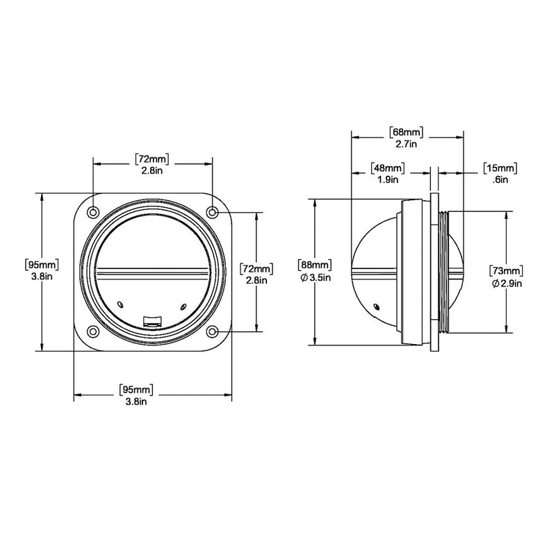 Load image into Gallery viewer, Ritchie V-527 Kayak Compass - Bulkhead Mount - White Dial [V-527]
