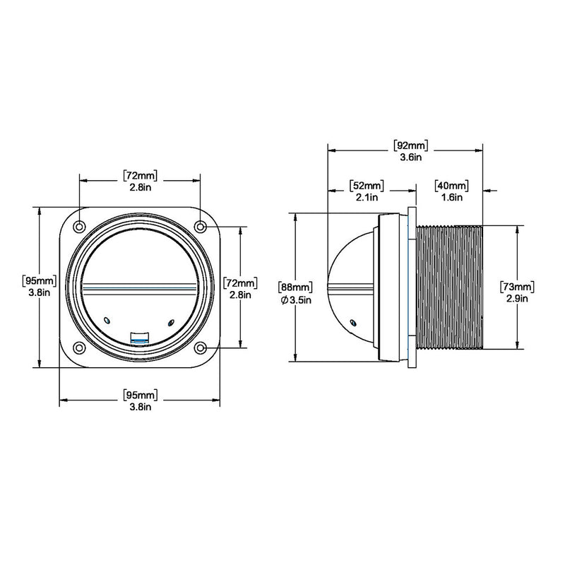 Load image into Gallery viewer, Ritchie V-537W Explorer Compass - Bulkhead Mount - White Dial [V-537W]
