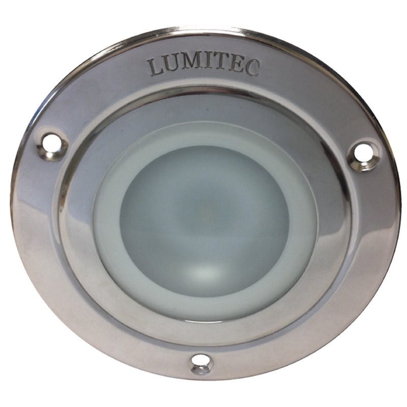 Load image into Gallery viewer, Lumitec Shadow - Flush Mount Down Light - Polished SS Finish - 3-Color Red/Blue Non Dimming w/White Dimming [114118]
