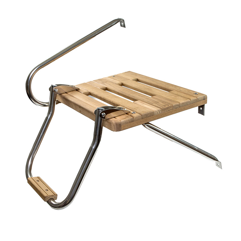 Load image into Gallery viewer, Whitecap Teak Swim Platform w/Ladder f/Outboard Motors [60902]
