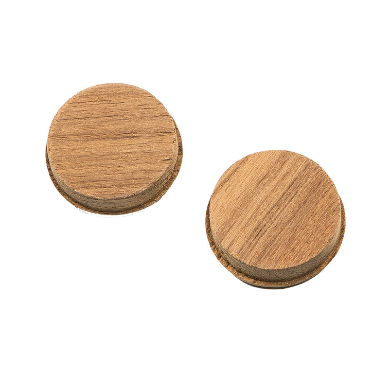 Load image into Gallery viewer, Whitecap Teak Round Drawer Pull - 1-3/8&quot; Round - 2 Pack [60127-A]
