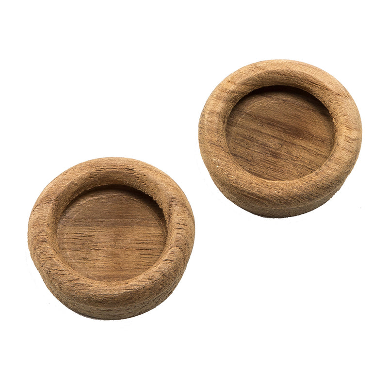 Load image into Gallery viewer, Whitecap Teak Round Drawer Pull - 1-3/8&quot; Round - 2 Pack [60127-A]
