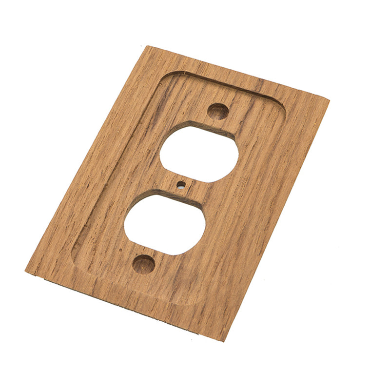 Load image into Gallery viewer, Whitecap Teak Outlet Cover/Receptacle Plate [60170]
