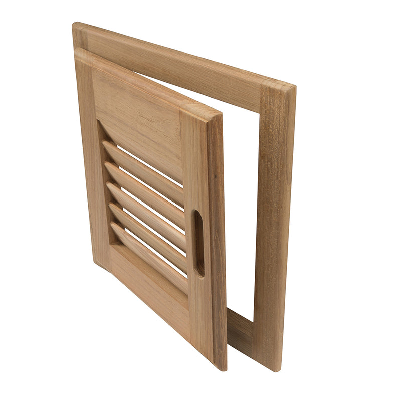 Load image into Gallery viewer, Whitecap Teak Louvered Door &amp; Frame - Right Hand - 12&quot; x 12&quot; [60720]
