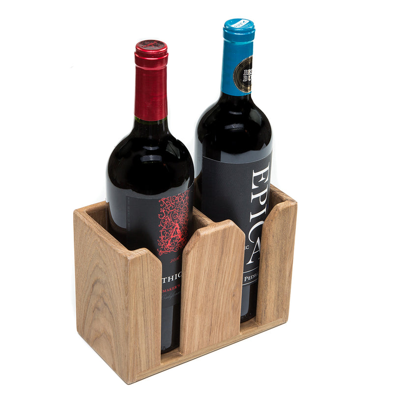 Load image into Gallery viewer, Whitecap Teak Two-Bottle Rack [62620]
