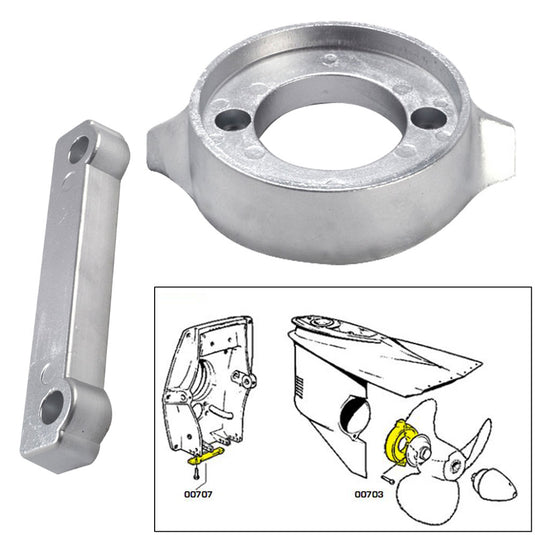 Tecnoseal Anode Kit w/Hardware - Volvo 280 - Zinc [20701]