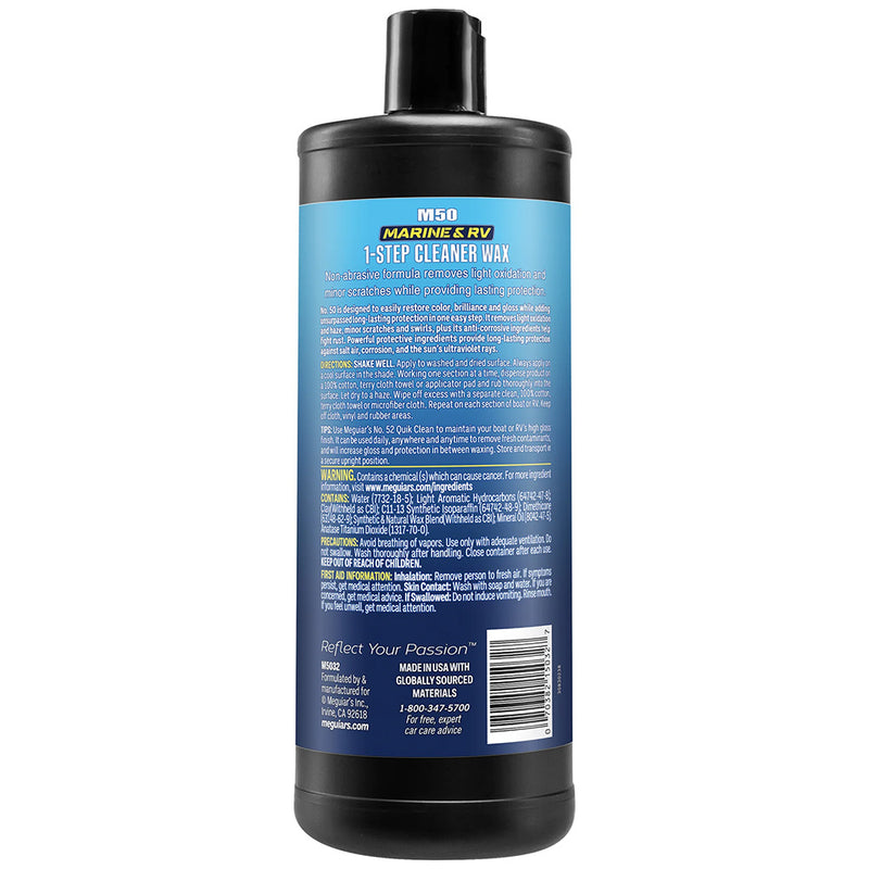 Load image into Gallery viewer, Meguiar&#39;s #50 Boat/RV Cleaner Wax - Liquid 32oz [M5032]
