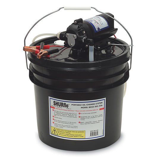 Shurflo by Pentair Oil Change Pump w/3.5 Gallon Bucket - 12 VDC, 1.5 GPM [8050-305-426]