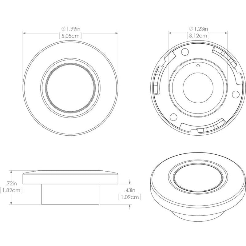 Load image into Gallery viewer, Lumitec Orbit Spectrum Flush Mount Down Light - Brushed Housing - White Dimming  Red/Blue Non-Dimming [112507]
