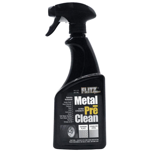 Flitz Metal Pre-Clean - All Metals Icluding Stainless Steel - 16oz Spray Bottle [AL 01706]