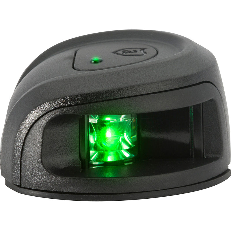 Load image into Gallery viewer, Attwood LightArmor Deck Mount Navigation Light - Black Composite - Starboard (green) - 2NM [NV2012PBG-7]
