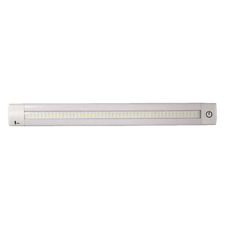 Load image into Gallery viewer, Lunasea Adjustable Linear LED Light w/Built-In Dimmer - 12&quot; Length, 12VDC, Warm White w/ Switch [LLB-32KW-01-00]
