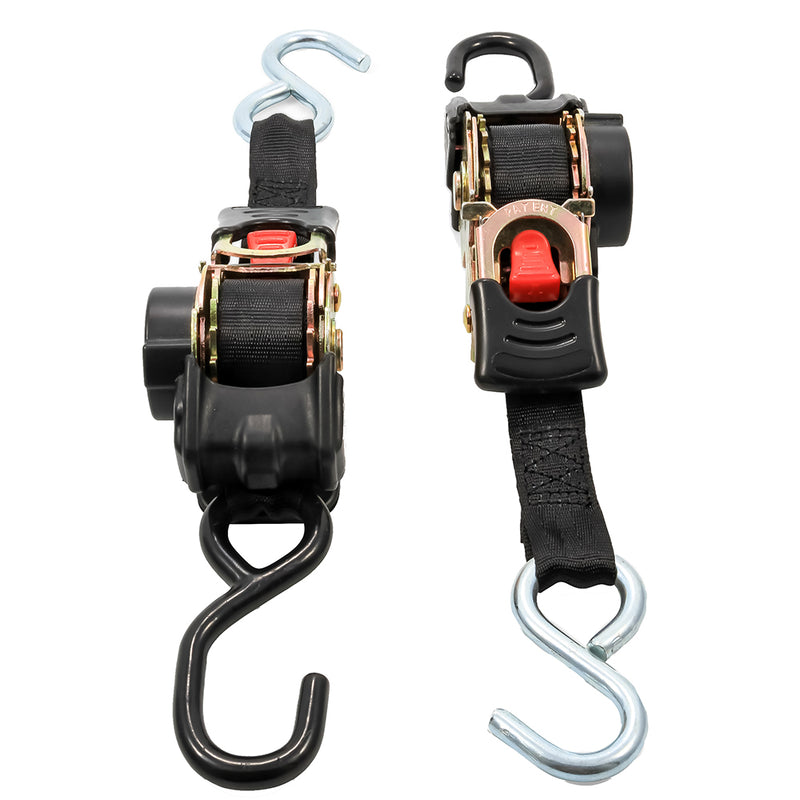 Load image into Gallery viewer, Camco Retractable Tie-Down Straps - 1&quot; Width 6 Dual Hooks [50033]
