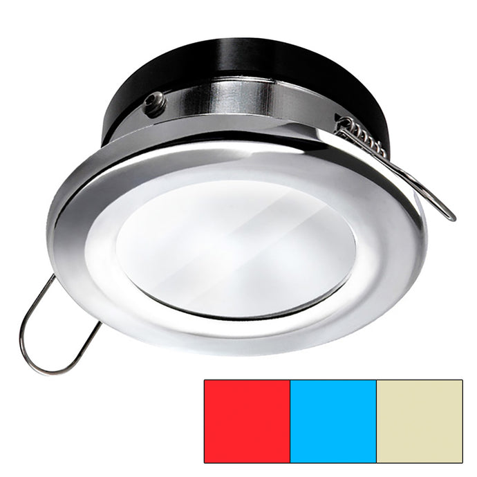 i2Systems Apeiron A1120 Spring Mount Light - Round - Red, Warm White  Blue - Polished Chrome [A1120Z-11HCE]