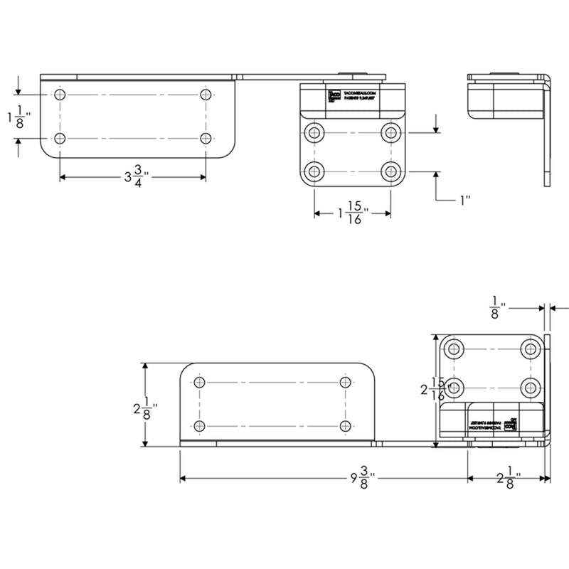 Load image into Gallery viewer, TACO Command Ratchet Hinges - 9-3/8&quot; - Polished 316 Stainless Steel - Pair [H25-0016]
